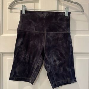 Lululemon align bike shorts. Tie-dye. 4 inch length.
